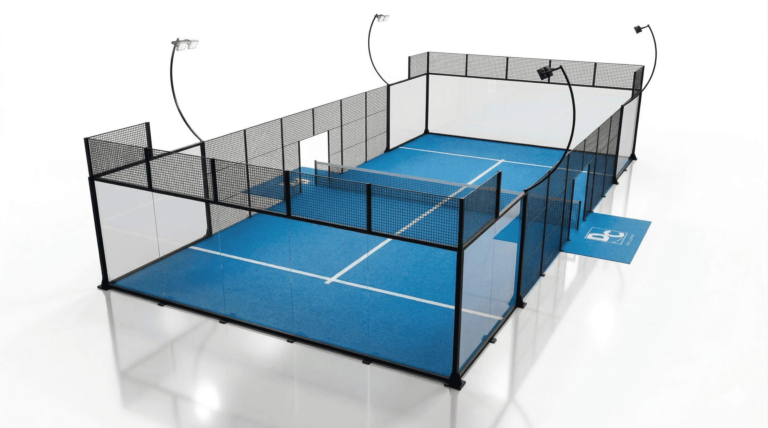 DC-VISTA panoramic padel court by Dream Courts, glass sides