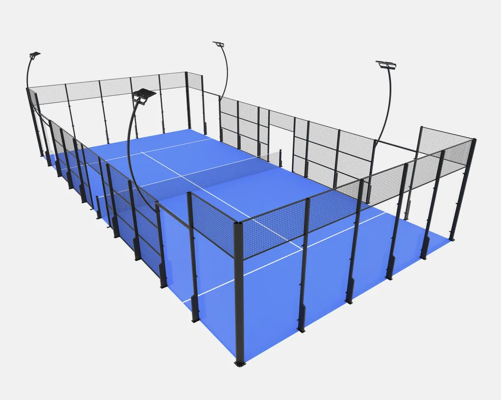 CLUB padel court render in blue