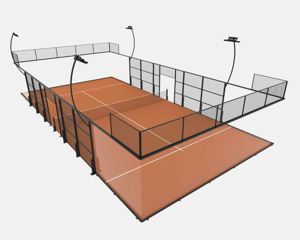 TORNEO padel court render in terracotta
